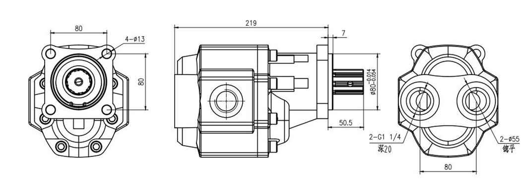 Factory Sale Hydraulic Oil High Pressure Gear Pump for Dump Truck