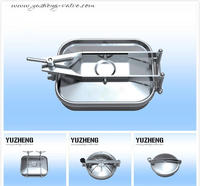 Stainless Steel Sanitary Round and Suqare Manhole Cover for Beer